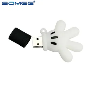 Kartun Lucu Mickey Hand Palm Pendrive 8GB 16GB 32GB 64GB USB 2.0 Flash Memory Stick Perangkat Penyimpanan Pen Drive