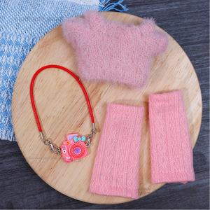 Ensemble de vêtements pour chaton à longues pattes, style fantaisie jeune et cool, comprenant un <span class=keywords><strong>pull</strong></span> en peluche tricoté et des chaussettes, en sac en filet de Chine - Product Image 3