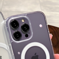 Coque de téléphone magnétique transparente en TPU antichoc pour iPhone 17 Pro Max