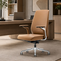 Chaise de bureau ergonomique pivotante en cuir PU pour dirigeant, idéale pour les visiteurs et les managers - Chine Foshan