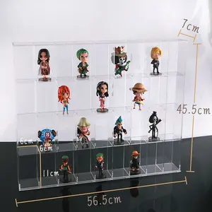 Dustproof Free Standing Acrylic Display Cabinet for Collectibles, Gemstone and Figures