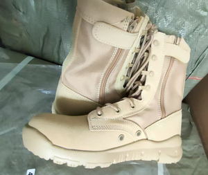 Botas de combate ligeras para las 4 estaciones, modelo TSB24 color caqui, con cremallera lateral y suela de EVA. - Product Image 2