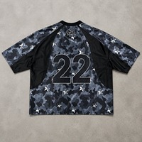 T-shirt en jersey camouflage Yingling pour homme, imprimé vintage style universitaire, color block, impression DTG personnalisée, t-shirt graphique de créateur, coupe oversize