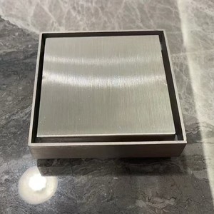 Siphon de sol en acier inoxydable brossé sur mesure, anti-odeur et anti-insectes, pour toilettes et cuisines, idéal pour projets de décoration intérieure - Product Image 1