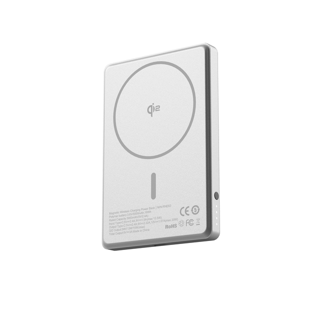 Qi2 Wireless Power Bank 5000mAh Charging Bank Slim External Battery Pack 15W Fast Charging Magnetic Charger