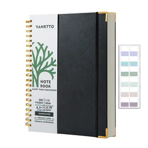 A4 Aesthetic Thick <b>Spiral</b>-<b>Bound</b> <b>Notebook</b> Student Workbook Stationery Paper Cover for Cross-Border Learning Aesthetic Style A4 - Product Image 5