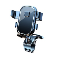 Support de téléphone universel pour tableau de bord de voiture, fixation par ventouse, rotation à 360°, verrouillage automatique, placement en une seconde, stable pour les téléphones mobiles