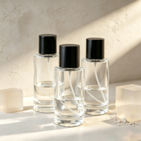 Flacon pulvérisateur de parfum en verre transparent rond de 30 ml, 50 ml, 100 ml, vide, simple, avec atomiseur à pompe pour parfum – Vente en gros