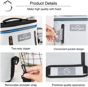 Bolsa de fiambrera con aislamiento térmico de poliéster reutilizable 2024, diseño de enfriador de transporte fresco con patrón de letras para comida - Product Image 5