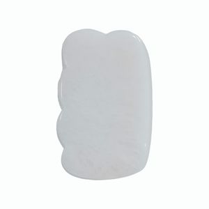 Herramientas de Gua Sha de Jade Blanco Ondulado, Piedra Preciosa de Enfriamiento Natural Personalizable para el Cuidado de la Piel - Product Image 3