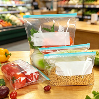 Herbruikbare ziplock zakken, op maat gemaakte ziplock zakken voor voedselverpakkingen, ritssluitende plastic zakken voor fruit & groenteverpakkingen