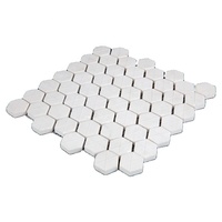 Tablette en céramique 92% alumine épaisseur 1/8 ''pièces hexagonales