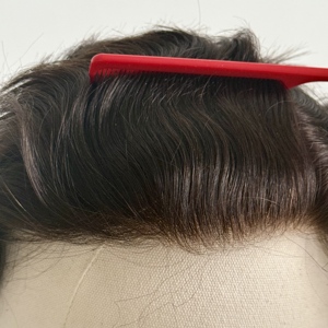 Prótesis Capilar Masculina de Encaje Completo con Nudos Totalmente Decolorados, Cabello Humano, Sistema Capilar para Hombres, Buena Calidad, Corte Natural - Product Image 2