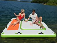 Nouvelle conception de plateforme flottante gonflable pour la natation en plein air, ponton gonflable pour piscine à vendre