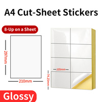 Étiquettes d'expédition autocollantes en papier A4 imperméables et durables Lunao Promotion, impression numérique UV, autocollantes permanentes