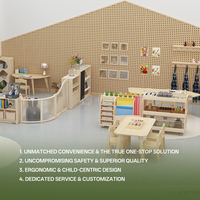 Ensemble table et chaises ovales en bois Hikeylove, moderne, écologique, durable, couleur pastel, certifié sécurité, pour école maternelle, école primaire, étude, enfants