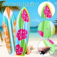 Planche de surf gonflable pour la plage, planche de surf de 36 pouces pour décorations de fête Luau, planche de surf gonflable style fleur pour le surf