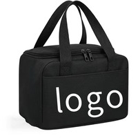 Sac isotherme carré en tissu Oxford, grande capacité, avec double fermeture éclair, pour repas, prêt à être expédié directement de l'usine
