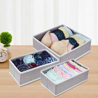 Boîtes de rangement en tissu écologiques pliables Le'sort gris clair, modernes, pour la maison, le placard, le tiroir, organisateur, modèle bébé