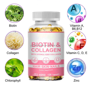 Ausreson Etiqueta Privada biotina suplemento de colágeno que promueve la salud de la piel del cabello y las uñas biotina colágeno cápsulas de gel blando - Product Image 2