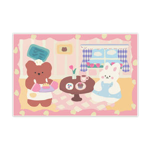 Cute Cartoon Faux Cashmere Rug Rectangle Non Slip For Kids Room Living Room Bedroom Modern Design <b>Soft</b> Thick <b>Floor</b> <b>Mat</b> - Product Image 5