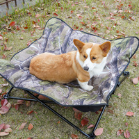 Lit de camping surélevé pour animaux de compagnie, lit-caverne pour chat, enclos amovible et lavable, utilisation quatre saisons, lit de camp léger pour chien et chat, intérieur/extérieur