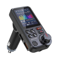BT93 Kit mains libres à dents bleues avec QC3.0 Charge rapide Grand écran Lecteur MP3 Tuner de musique en plastique durable