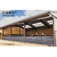 Ferme moutons maison grange à chèvres cadre en acier laminé à chaud hangar de stockage de foin grange ferme entrepôt hangar Construction logements manufacturés
