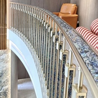 Balustrade et main courante en alliage d'aluminium de style européen classique, finition or K, pour escalier de villa et balcon, facile à installer