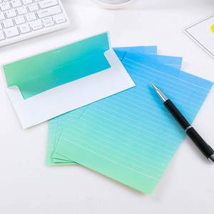 Lovely Cute Writing Stationery Aesthetic Stickers <b>Journal</b> Set with Envelope Custom Logo Hardcover Leather Gift - Product Image 2