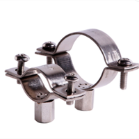Collier de serrage pour tuyau à fixation circulaire fendue, en acier noir poli, avec revêtement en caoutchouc EPDM, taille personnalisée, connectivité à bride, TJTC