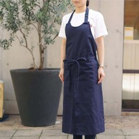 Tablier de cuisine sans manches en coton et lin 100 %, taille personnalisée, couleur au choix, pour femme grande taille