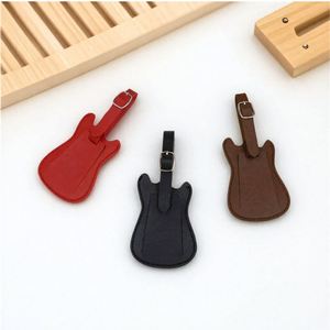 Wholesale Guitar Shape PU Leather Luggage <b>Tag</b> Customizable Music-themed Travel Bag <b>ID</b> Customizable Colorful <b>Tag</b> Luggage <b>Tag</b> - Product Image 2