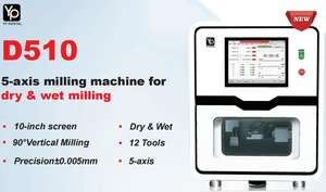 Fresatrice dentale ad alta precisione laboratorio 5 assi Zirconia CAD/CAM sistema per uso umido e secco - Product Image 2