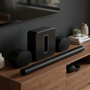 Ensemble de haut-parleurs de barre de son en plastique noir, 5 enceintes, caisson de basses actif de 16 pouces, système surround sans fil, OEM personnalisable, divertissement à domicile - Product Image 2