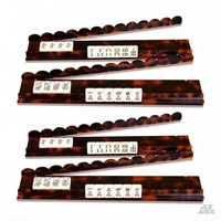 Support de Mahjong pliable de luxe en acrylique nacré à effet vague, support de tuiles américain festonné, accessoires pour joueurs de soirées à domicile