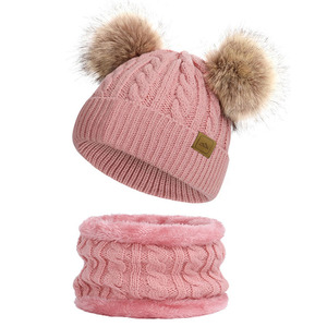 Adorable <span class=keywords><strong>Bonnet</strong></span> Rigolo Tricoté avec Pompon <span class=keywords><strong>et</strong></span> Cache-cou Écharpe pour Bébé, Tout-Petit <span class=keywords><strong>et</strong></span> Enfant – Ensemble 2 Pièces pour Hiver Froid - Product Image 6