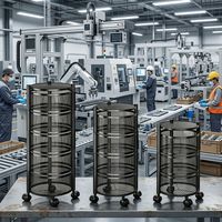 Étagère de rangement rotative à 360 degrés, organisateur multifonctionnel en acier au carbone robuste, type minimaliste pour cuisine