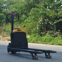 Chariot élévateur à palettes électrique au lithium populaire Heli 1500 kg (3309 lb) avec profil bas de 75 mm, mini chariot élévateur haute technologie, transpalette électrique