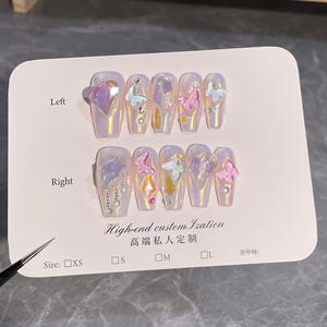 <span class=keywords><strong>Faux</strong></span> <span class=keywords><strong>ongles</strong></span> en acrylique hautement adhésifs personnalisés <span class=keywords><strong>pour</strong></span> salon de manucure, acceptent la vente en gros personnalisée, nombreux designs, <span class=keywords><strong>ongles</strong></span> à presser faciles à appliquer - Product Image 4