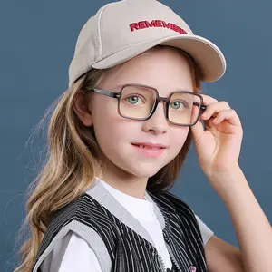 カラフルなアンチブルーライトグラスキッズ透明TR90光学処方眼鏡フレーム男の子女の子超軽量近視眼鏡