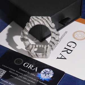 นาฬิกา <span class=keywords><strong>DW</strong></span>-6900 ลายม้าลาย ประดับเพชรโมอิสซาไนต์ ขอบตัวเรือนเงินแท้ 925  ตัวเรือนสี D ระดับความสะอาด VVS1 สำหรับผู้ชาย - Product Image 3