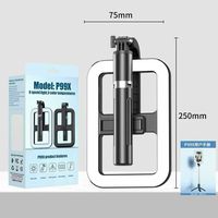 Nouveau trépied rotatif à 360° en acier inoxydable de 138 cm avec télécommande rechargeable, 9 modes, 3 couleurs, pliable, anneau lumineux de 8 pouces