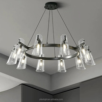 Lustres modernes de luxe léger pour salons, escaliers, salles à manger, hôtels. Lampes en cristal et en cuivre, fabrication sur mesure directe d'usine.