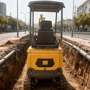 Mini-excavatrice sur chenilles de qualité export CHUANGLIAN, moteur LAIDONG380, puissance 17W, garantie 1 an, capacité de la benne de 0,03m³, multifonctionnelle - Product Image 2