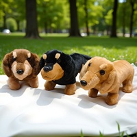 Peluche Teckel Réaliste, Adorable Décoration Chien, Poupée Anti-Stress pour Enfants, Matière Polyester, Unisexe, Coton PP, 31-50cm