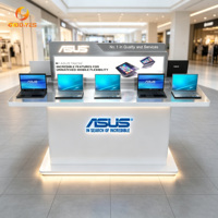 Mostrador de Exhibición Moderno para Teléfonos Móviles con Ganchos para Accesorios y Caja de Luz LED para la Marca