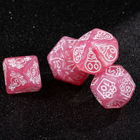Ensemble de dés de jeu en acrylique à finition mate, 7 pièces, dés polyédriques antidérapants pour jeux de table professionnels