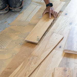 Sàn gỗ cứng tự nhiên thiết kế hiện đại, chất liệu gỗ sồi nguyên khối 18mm, màu óc chó, dành cho nhà bếp và phòng ngủ - Giá gốc nhà máy, sàn gỗ cứng chính hãng - Product Image 5