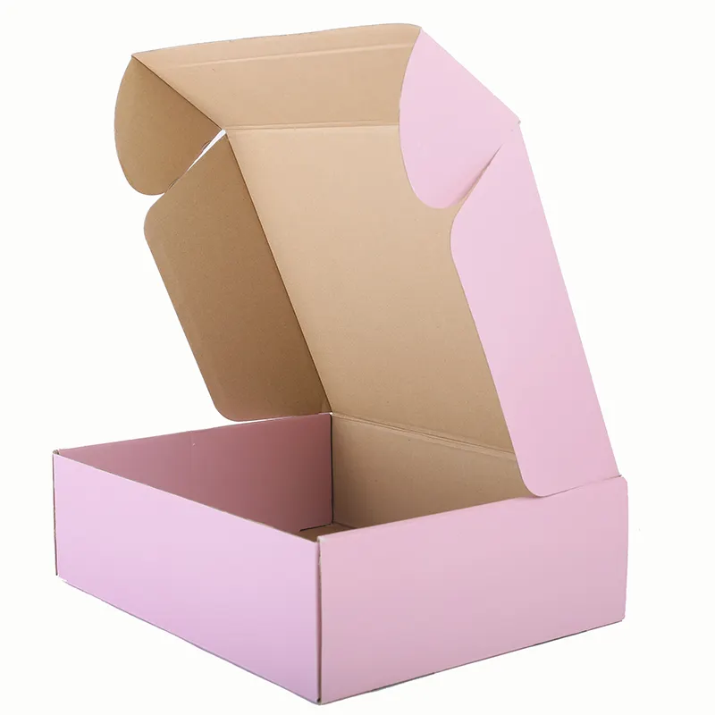 핫 세일 멋진 핑크 맞춤 인쇄 골판지 포장 의류 배송 종이 선물 상자